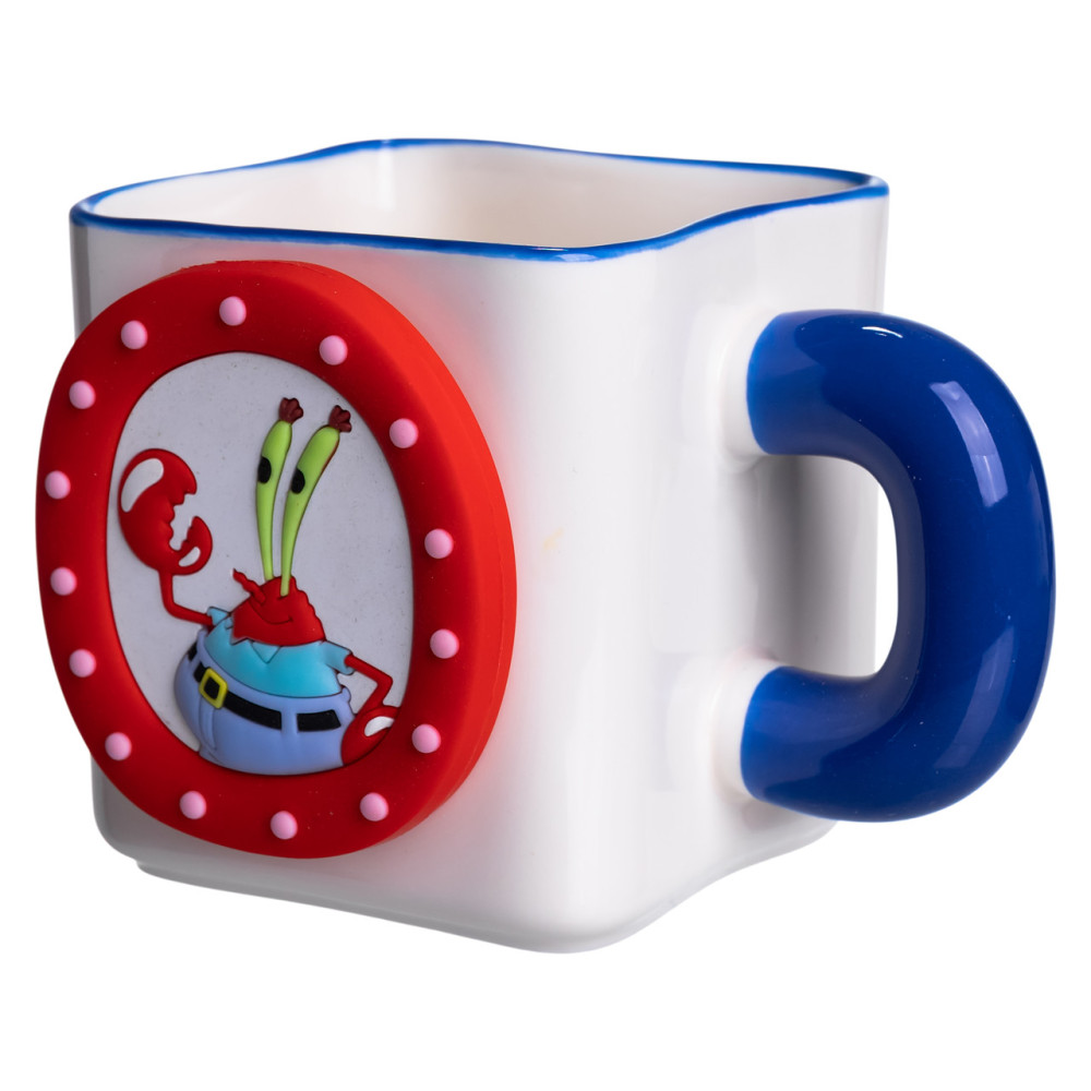 Зображення Чашка порцелянова Light House LG-30163 BL 500 мл біла з червоним медальйоном "Містер Крабс" на магніті ИМ Light-Deco 2 