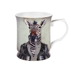 Чашка порцелянова Lefard "Зебрамен" 400 мл сіра (924-620)