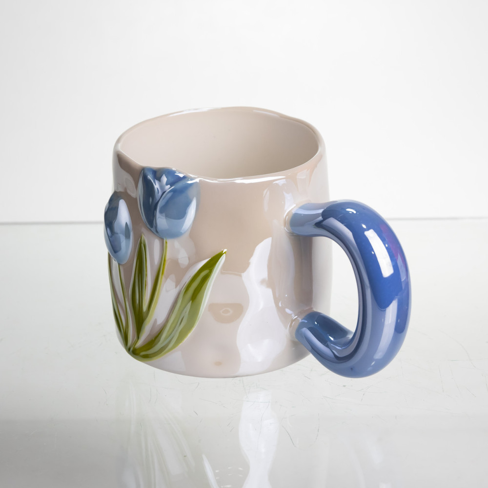 Зображення Чашка порцелянова Light House "Тюльпани" LG-30173 BL 400 мл блакитний ИМ Light-Deco 2 
