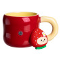 Зображення Чашка фарфорова Light House LG-30166 RD+YL 400 мл червона з червоним медальйоном "Полуниця" на магніті ИМ Light-Deco 3 