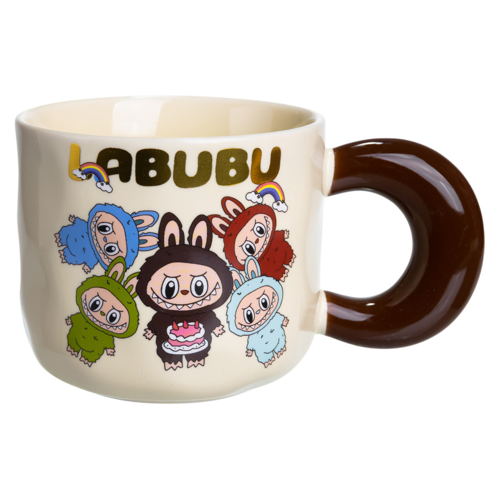 Зображення Чашка фарфорова Light House "Labubu" LG-30172-A BEG 400 мл бежева ИМ Light-Deco 