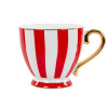 Чашка порцелянова Lefard "Червоно-біла смужка" 450 мл (922-046)