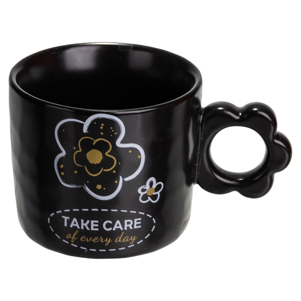Зображення Чашка фарфорова Light House "TAKE CARE of every day" LG-30170 BK 250 мл чорна ИМ Light-Deco 
