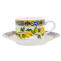 Зображення Чашка порцеляновий з блюдцем Lefard "Сицилійський лимон" 220мл (922-037-1) ИМ Light-Deco 