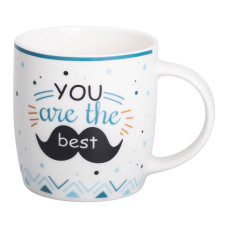 Чашка керамічна Light House 450 (мл) (LG-20152) з написом You are the best Біла