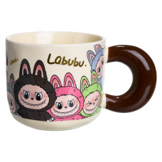 Чашка фарфорова Light House "Labubu" LG-30172-C BEG ​​400 мл бежева