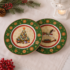 Набір тарілок 2 шт Lefard «Christmas Collection» 986-141-062 порцелянова 21см