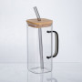 Зображення Кружка скляна з кришкою та прозорою трубочкою Light House LG-30162 CL+CL 400 мл прозора ИМ Light-Deco 2 