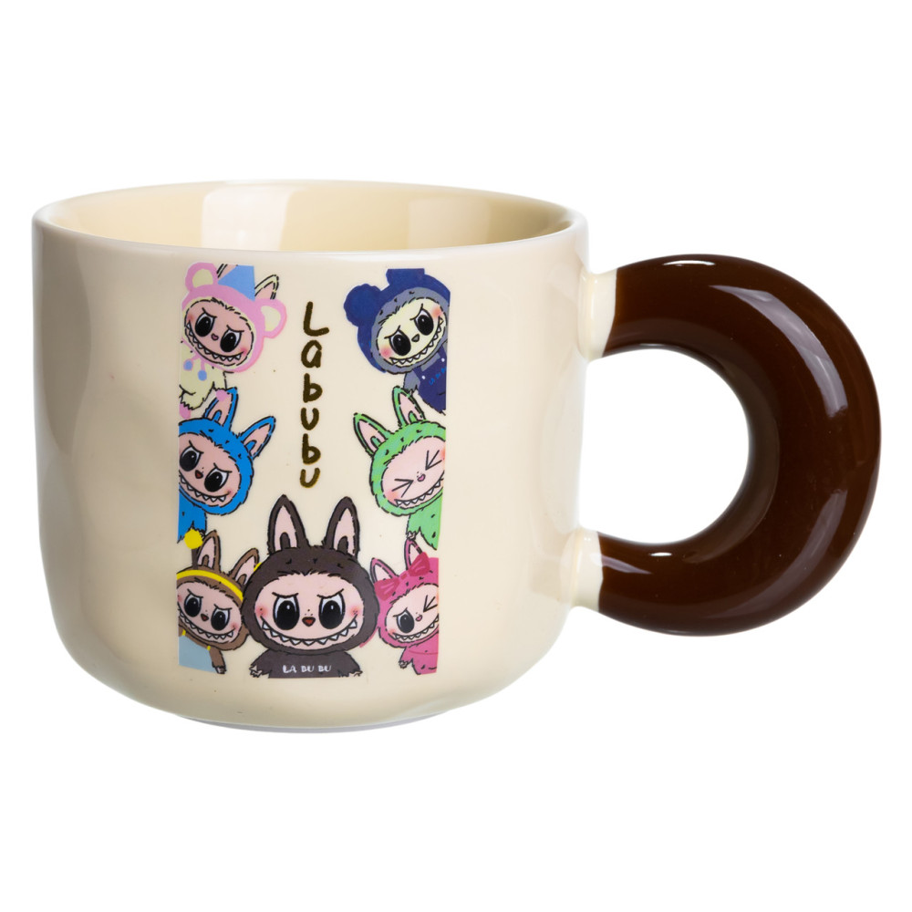 Зображення Чашка фарфорова Light House "Labubu" LG-30172-D BEG 400 мл бежева ИМ Light-Deco 