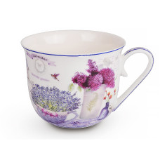 Чашка порцелянова Lefard "Букет лаванди" 500 мл біла (924-245)