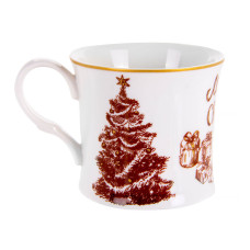 Чашка порцелянова Lefard "Merry christmas Ялинка" 270 мл біла (924-743)