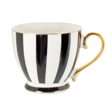 Чашка порцелянова Lefard "Біло-чорна смужка" 450 мл (922-111)
