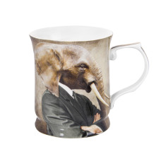 Чашка порцелянова Lefard "Слонмен" 400 мл бежева (924-624)