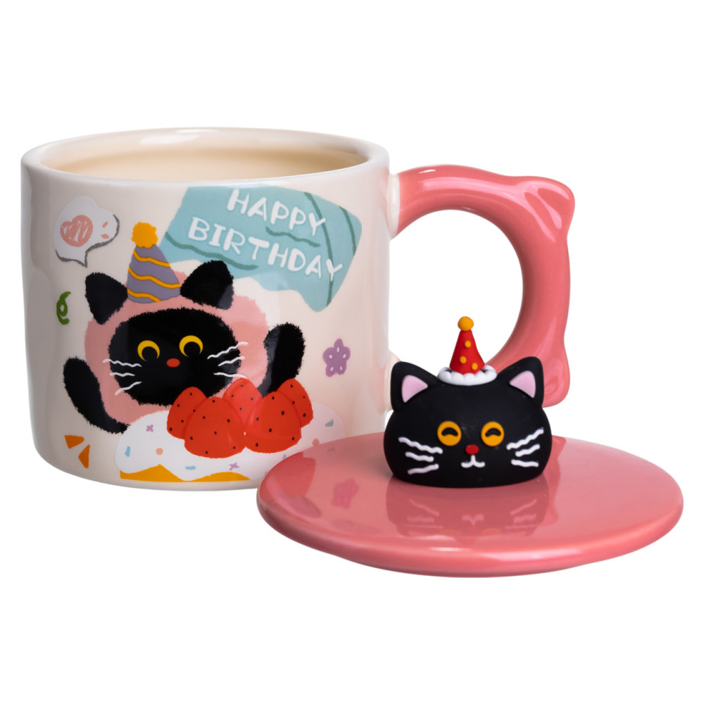 Зображення Чашка порцелянова Light House LG-30167 PK 400 мл з кришкою рожева ИМ Light-Deco 2 