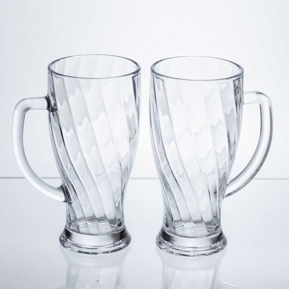 Изображение Набор кружек для пива Glass Mug стеклянных 2 штуки по 420 мл HP-17-59 ИМ Light-Deco 