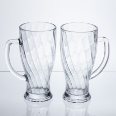 Набор кружек для пива Glass Mug стеклянных 2 штуки по 420 мл HP-17-59