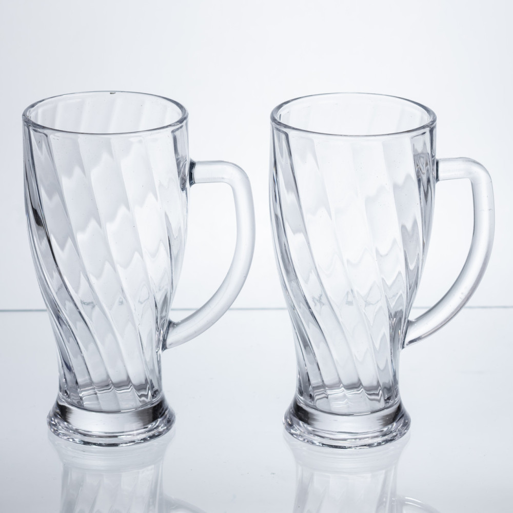 Изображение Набор кружек для пива Glass Mug стеклянных 2 штуки по 420 мл HP-17-59 ИМ Light-Deco 3 