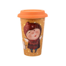 Кухоль з силіконовою кришкою Lefard "Я найчудовіший ангел!" 400 мл (924-671)