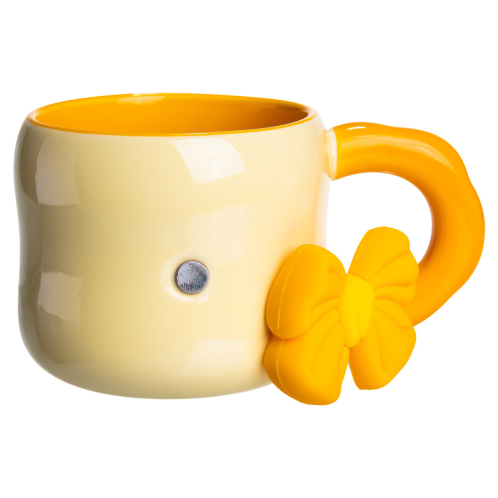 Зображення Чашка фарфорова Light House "Бант" LG-30198 BEG+OR 400 мл бежевий з жовтим на магніті. ИМ Light-Deco 3 