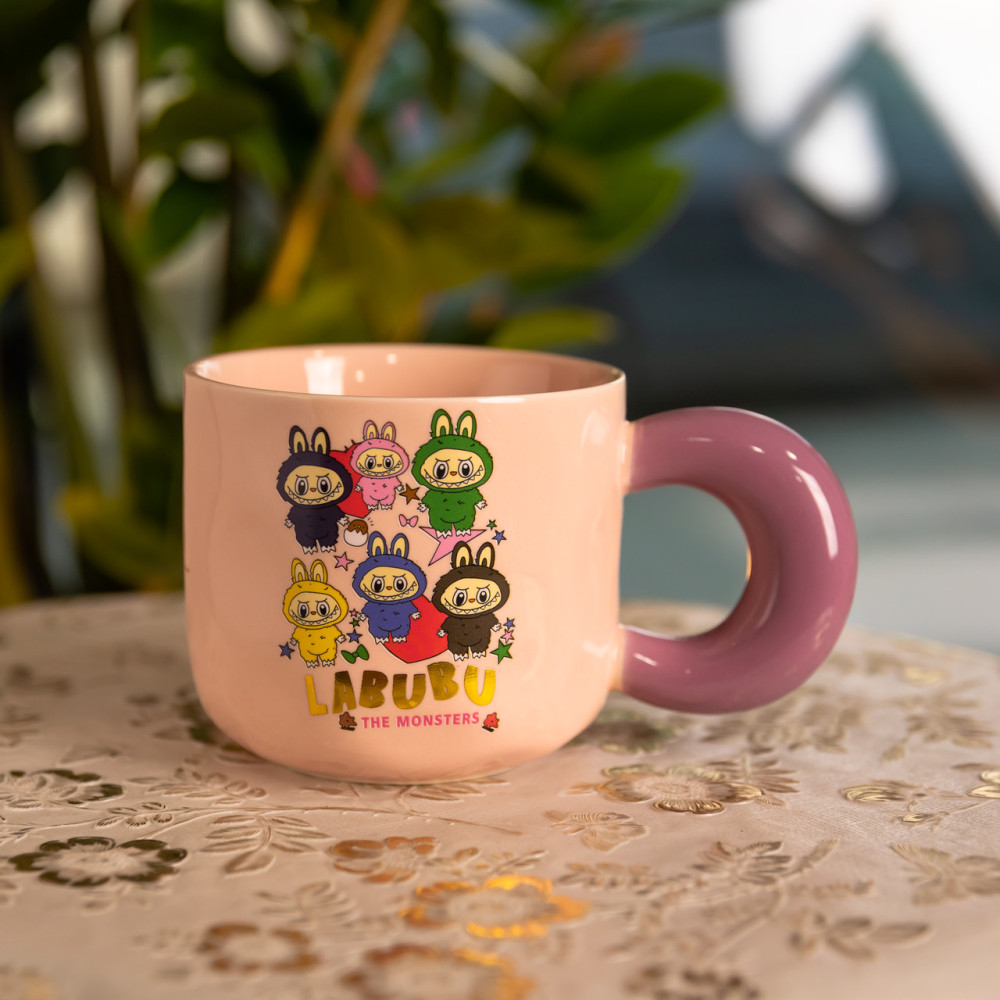Зображення Чашка фарфоровая Labubu Brighten Your Day 400 (мл) подарочная кружка прикольная чашка для детей на подарок FM-22B ИМ Light-Deco 1 