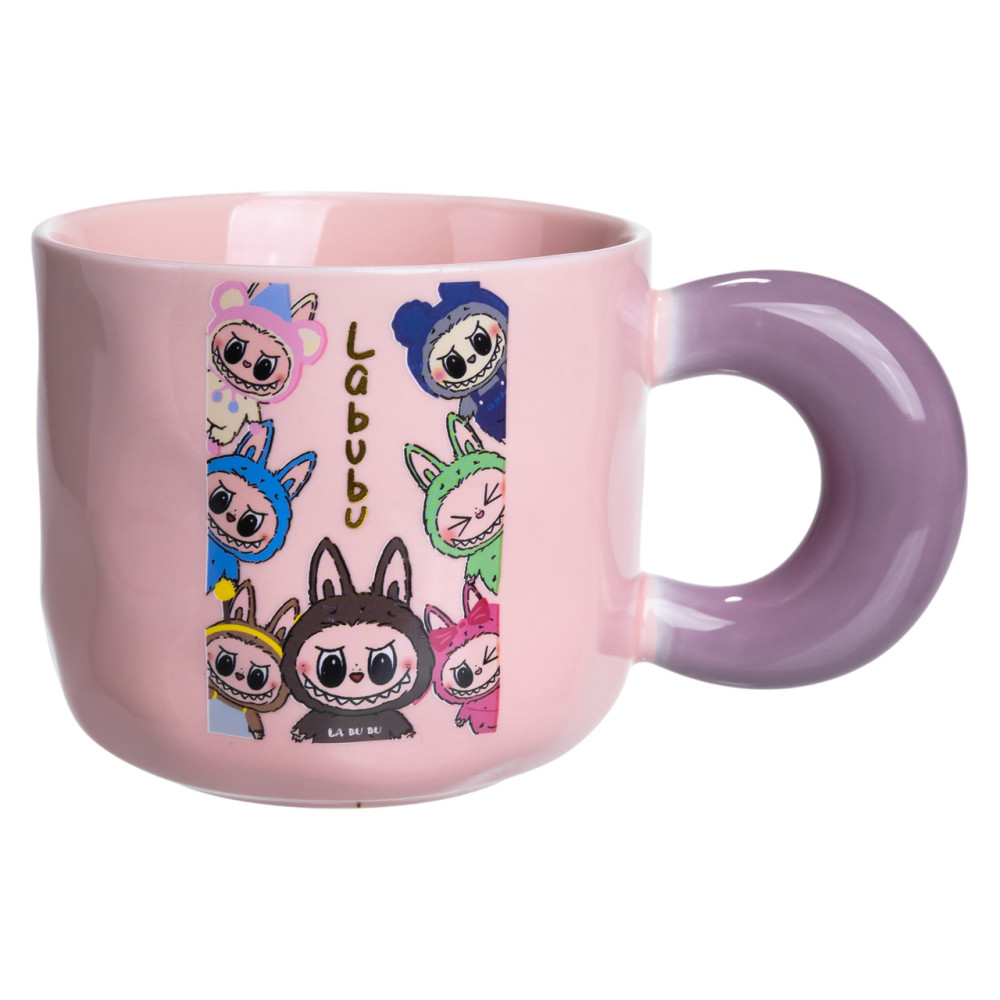 Зображення Чашка фарфоровая Labubu Brighten Your Day 400 (мл) подарочная кружка прикольная чашка для детей на подарок FM-22B ИМ Light-Deco 