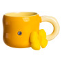 Зображення Чашка фарфорова Light House "Бант" LG-30198 OR + BEG 400 мл жовтий з бежевим на магніті ИМ Light-Deco 2 