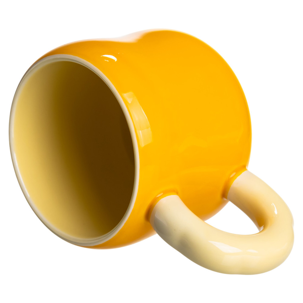 Зображення Чашка фарфорова Light House "Бант" LG-30198 OR + BEG 400 мл жовтий з бежевим на магніті ИМ Light-Deco 4 