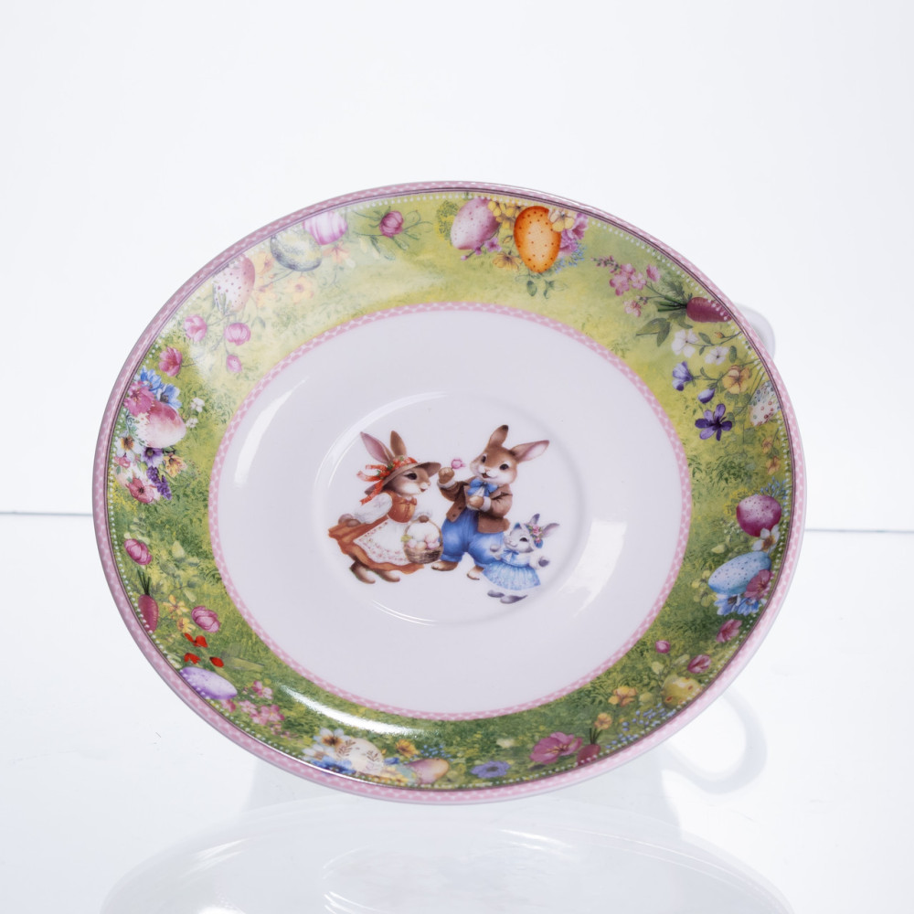 Зображення Чашка порцелянова із блюдцем Light House "Сімейка кроликів" LG-30218-200 малюнок 200 мл ИМ Light-Deco 3 