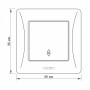 Изображение Выключатель одноклавишный проходной черный графит VIDEX BINERA ИМ Light-Deco 4 