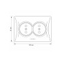 Зображення Розетка двойная черный графит VIDEX BINERA ИМ Light-Deco 4 