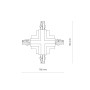 Изображение Соединитель Nowodvorski 8678 Ctls Recessed Power X Connector IP20 Wh ИМ Light-Deco 3 