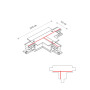 Изображение Соединитель Nowodvorski 8246 Ctls Recessed Power T Connector Right 1 T-r1 IP20 Bl ИМ Light-Deco 1 