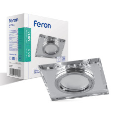 Світильник точковий вбудований Feron 8170-2 з LED підсвічуванням, срібло + срібло