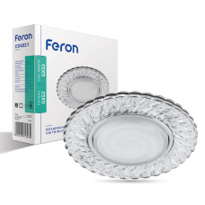Світильник точковий вбудований Feron CD4021 з LED підсвічуванням, прозорий