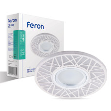 Світильник точковий вбудований Feron CD991 з LED підсвічуванням, матовий білий