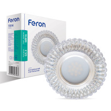 Світильник точковий вбудований Feron 7314 з LED підсвічуванням, прозорий