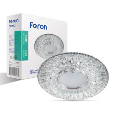 Світильник точковий вбудований Feron CD942 з LED підсвічуванням прозорий