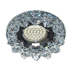 Світильник точковий вбудований Feron CD2542 з LED підсвічуванням, хром + прозорий