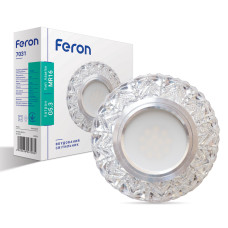 Світильник точковий вбудований Feron 7031 з LED підсвічуванням білий