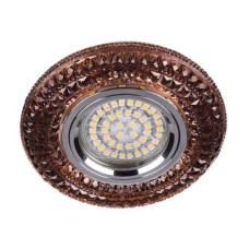 Світильник точковий вбудований Feron CD877 з LED підсвічуванням чайний + хром