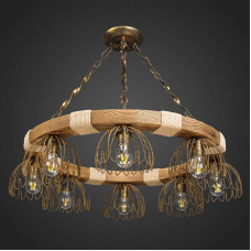 Люстра підвісна дерев'яна Light House DL-13004 бронза