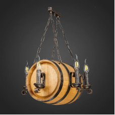 Люстра дерев'яна Light House DL-13074 у вигляді бочки
