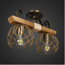 Люстра стельова дерев'яна Light House DL-13006 бронза