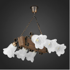Люстра підвісна дерев'яна Light House DL-13061 бронза