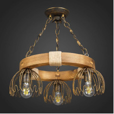 Люстра підвісна дерев'яна Light House DL-13000 бронза