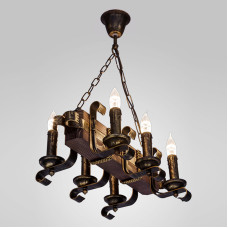 Люстра підвісна дерев'яна свічки Light House DL-13402