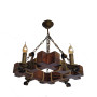 Зображення Люстра підвісна дерев'яна свічки Light House LPR-20102/4 колір коричневий ИМ Light-Deco 