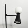 Зображення Чорна лампа з білим плафоном на два джерела світла ИМ Light-Deco 1 