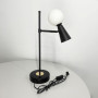 Зображення Чорна лампа з білим плафоном на два джерела світла ИМ Light-Deco 2 