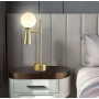 Зображення Золота лампа ABELINA з білим плафоном на два джерела світла ИМ Light-Deco 4 